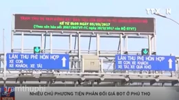 Nhiều chủ xe phản đối mức phí qua trạm thu phí Tam Nông - Phú Thọ