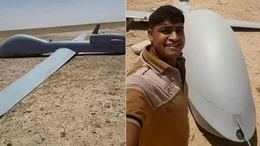 Dân Iraq selfie bên xác máy bay không người lái Mỹ