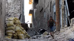 Xem đấu súng trên đường phố Syria