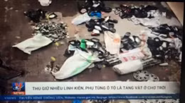 Thu giữ nhiều linh kiện, phụ tùng ô tô là tang vật ở chợ trời