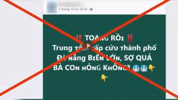 Đề nghị xử lý chủ trang Facebook đăng sai sự thật
