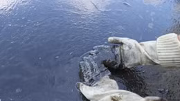 Tiến hành xử lý dầu thải bị đổ trộm trên mặt hồ Linh Đàm