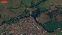 Hình ảnh vệ tinh cây cầu chiến lược ở khu vực Kursk trước và sau khi bị Ukraine tấn công