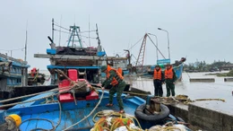Bộ đội biên phòng kêu gọi, hỗ trợ nhân dân về nơi tránh trú bão số 3