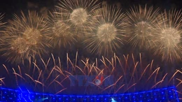 Mãn nhãn màn trình diễn pháo hoa chào mừng thành công Đại hội XIV của Đảng