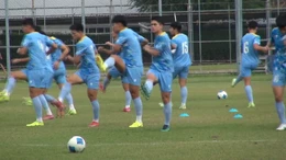 U22 Việt Nam khẩn trương tập luyện cho trận gặp U22 Malaysia