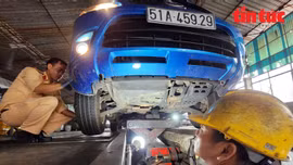 Quy trình chưa hợp lý, xe đi đăng kiểm xếp dài hàng trăm mét tại TP Hồ Chí Minh