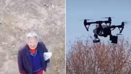 Triển khai flycam nhắc nhở người dân đeo khẩu trang