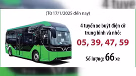 Các tuyến xe buýt điện mới hút khách