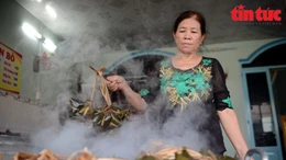 Mỗi dịp Tết Đoan Ngọ (mùng 5/5 Âm lịch), các lò làm bánh ú nước tro truyền thống ở TP Hồ Chí Minh lại tất bật để kịp cung ứng bánh ra thị trường, loại bánh đặc trưng không thể thiếu trong mâm cúng và bữa ăn của người miền Nam. 