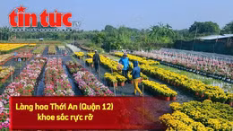 Làng hoa Thới An (Quận 12, TP Hồ Chí Minh) nhộn nhịp những ngày cận Tết.