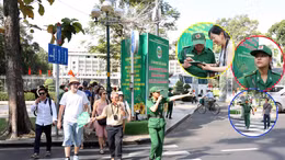 Những bước chân áo xanh giữ nhịp an toàn cho du khách.