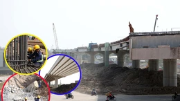 Toàn cảnh nút giao Tân Vạn nhìn từ đại công trường.