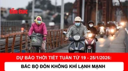Dự báo thời tiết 19 - 25/1: Bắc Bộ đón không khí lạnh mạnh, nhiệt độ giảm sâu