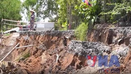 Trà Vinh: Công bố sạt lở khẩn cấp trên sông Cổ Chiên 