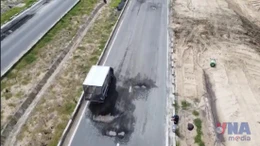 'Đường trăm tỷ' vào Khu công nghiệp mới làm đã xuống cấp 