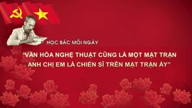 HỌC BÁC MỖI NGÀY: 'Văn hóa nghệ thuật cũng là một mặt trận, Anh chị em là chiến sĩ trên mặt trận ấy'