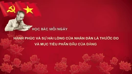 Học Bác mỗi ngày: Hạnh phúc và sự hài lòng của nhân dân là thước đo và mục tiêu phấn đấu của Đảng