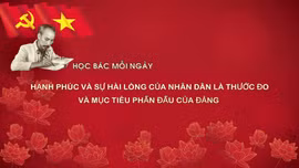 Học Bác mỗi ngày: Hạnh phúc và sự hài lòng của nhân dân là thước đo và mục tiêu phấn đấu của Đảng