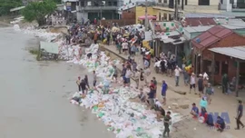 Đà Nẵng giữ bờ kè An Lương trước lũ lớn