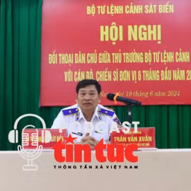 Đối thoại dân chủ giữa Thủ trưởng Bộ Tư lệnh Cảnh sát biển với cán bộ, chiến sĩ Đoàn Trinh sát số 2.