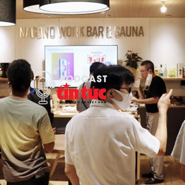 Góc lạ thế giới: Độc đáo phòng xông hơi kèm nơi làm việc tại Nhật Bản