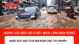 Hà Nội mưa lớn từ đêm đến sáng, nhiều khu vực ngập nặng