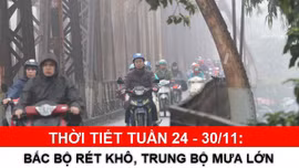 Thời tiết tuần 24 - 30/11: Bắc Bộ rét khô, Trung Bộ mưa lớn cục bộ