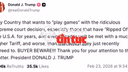 Tin nóng thế giới sáng 24/2/2026