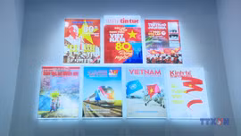 Ấn tượng gian trưng bày của TTXVN tại triển lãm thành tựu đất nước