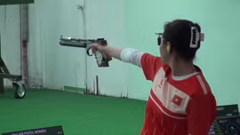 Xạ thủ Trịnh Thu Vinh phá 2 kỷ lục, lập cú đúp HCV tại SEA Games 33