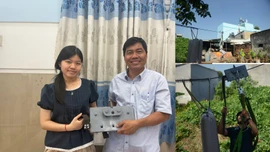 Cha con TP Hồ Chí Minh nghiên cứu thành công giải pháp thoát hiểm cháy nổ nhà cao tầng.