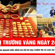Giá vàng vẫn neo quanh mức đỉnh do rủi ro địa chính trị và Fed