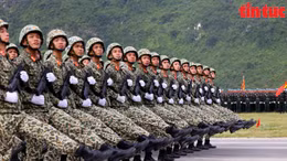 Toàn cảnh buổi tổng hợp luyện diễu binh, diễu hành lần thứ 2 tại Hà Nội