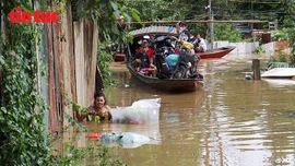 Nước sông Hồng dâng cao, người dân bãi giữa chạy đua với lũ