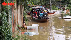 Nước sông Hồng dâng cao, người dân bãi giữa chạy đua với lũ