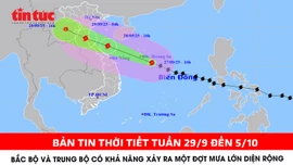 Bản tin thời tiết tuần 29/9 đến 5/10: Bắc Bộ và Trung Bộ có khả năng xảy ra một đợt mưa lớn diện rộng