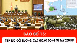 Bão số 15 tiếp tục đổi hướng, cách đảo Song Tử Tây khoảng 260 km