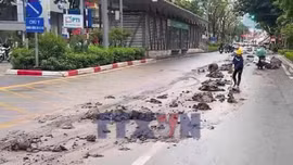 Phạt 34,5 triệu, cắt bỏ thành thùng xe tải làm rơi vãi bùn đất