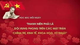 Học Bác mỗi ngày: 'Thanh niên phải là đội xung phong trên các mặt trận chính trị, kinh tế, khoa học, kỹ thuật'