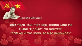 Học Bác mỗi ngày: Đưa thực hành tiết kiệm, chống lãng phí thành 'tự giác', 'tự nguyện', 'cơm ăn nước uống, áo mặc hàng ngày'