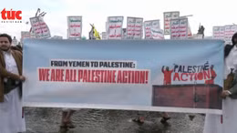 Hàng ngàn người Yemen biểu tình phản đối Israel tấn công vào Dải Gaza, Liban