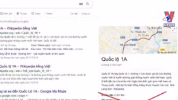 Google ghi quốc lộ 1A thuộc mạng lưới cao tốc Trung Quốc?