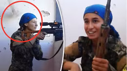 Đấu súng tại Raqqa: Đạn bay sượt đầu, nữ chiến binh bắn tỉa vẫn cười tươi