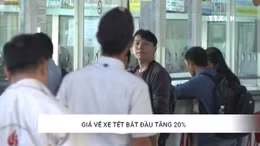Giá vé xe Tết bắt đầu tăng 20%