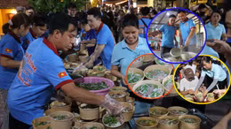 “Tiệm mì 0 đồng - Những chàng trai Hóc Môn” phục vụ hàng trăm suất ăn miễn phí cho người lao động nghèo, người bán vé số, bán hàng rong.