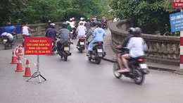 Cho phép xe máy, xe thô sơ lưu thông trên cầu Long Biên từ ngày 28/5