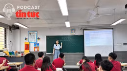 Một giờ học của học sinh Trường THCS Trần Duy Hưng, Hà Nội. 
